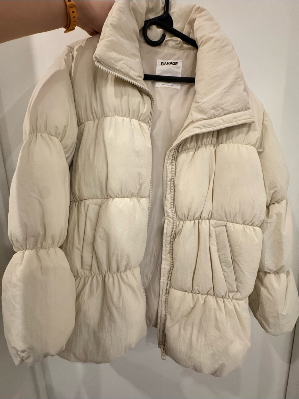 Garage Women's Perfect Puffer Jacket Size S Cream